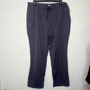 Women's L.L. Bean Vista Camp Pants, Straight-Leg Cargo Granite Gray Size 2X